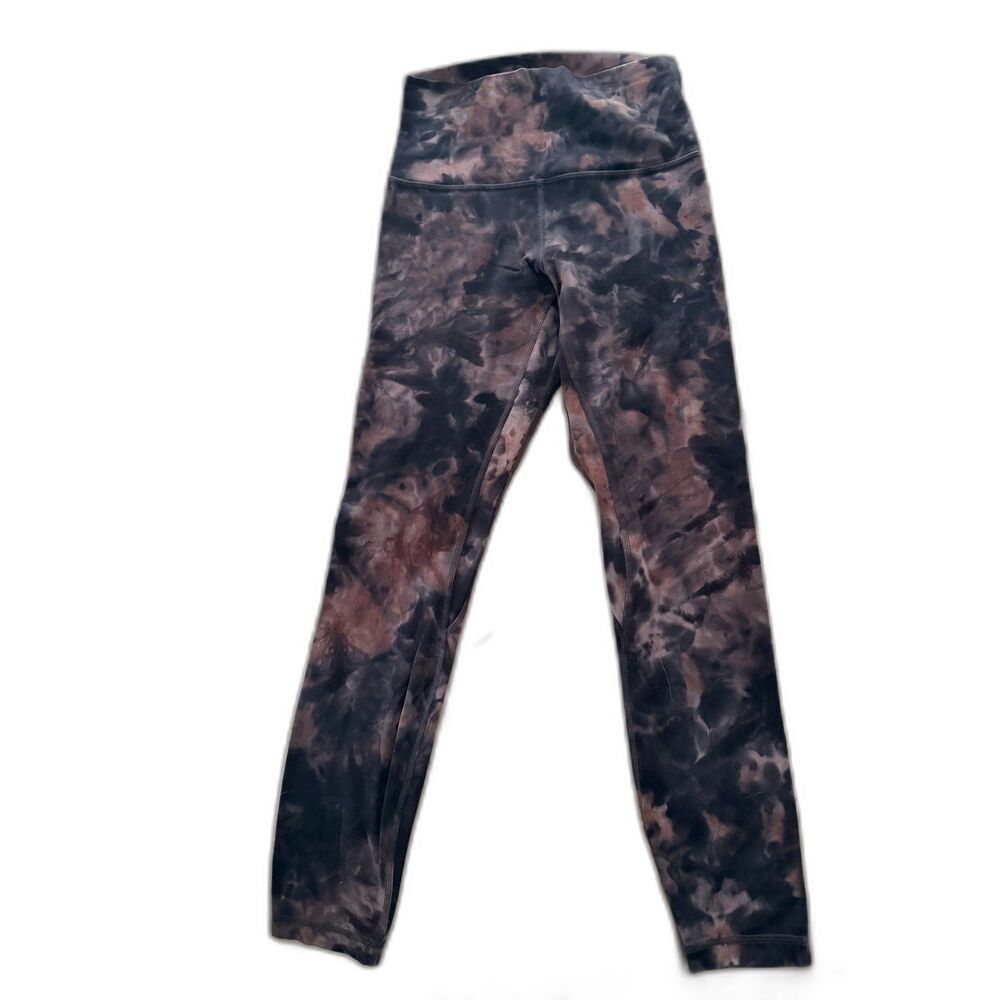 LuLulemon Align Size 4 High-Rise Tie Dye Brown /black/mauveLegging
